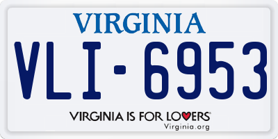 VA license plate VLI6953