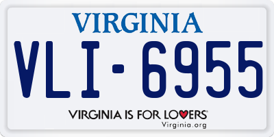 VA license plate VLI6955