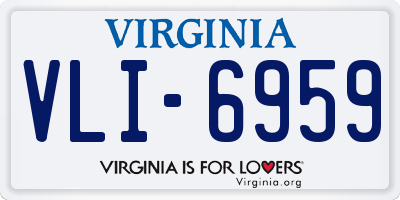 VA license plate VLI6959