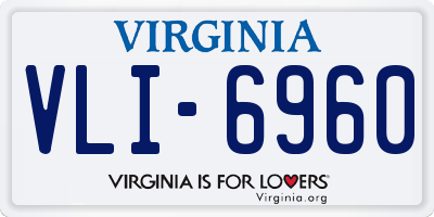 VA license plate VLI6960