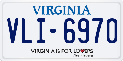 VA license plate VLI6970
