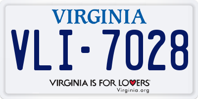 VA license plate VLI7028