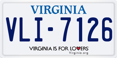 VA license plate VLI7126