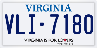 VA license plate VLI7180