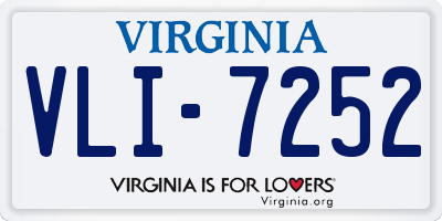 VA license plate VLI7252