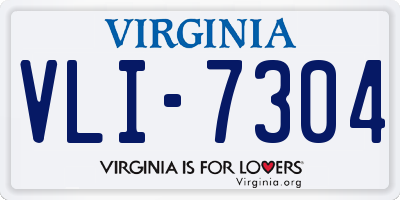 VA license plate VLI7304