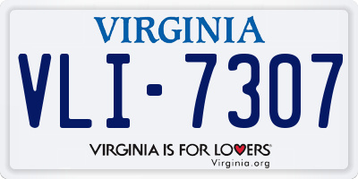 VA license plate VLI7307