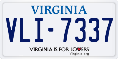 VA license plate VLI7337