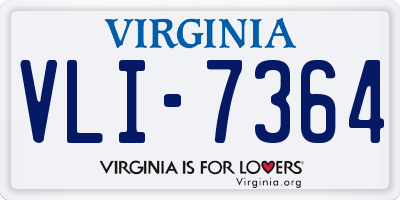 VA license plate VLI7364