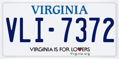 VA license plate VLI7372