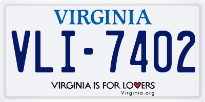 VA license plate VLI7402