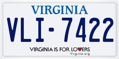 VA license plate VLI7422