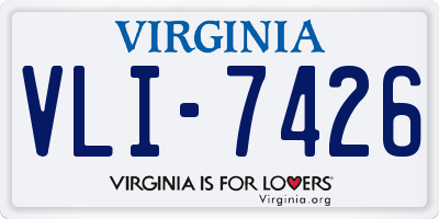 VA license plate VLI7426