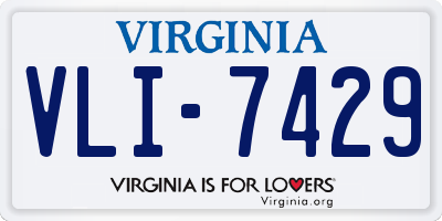 VA license plate VLI7429