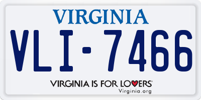 VA license plate VLI7466