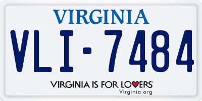 VA license plate VLI7484