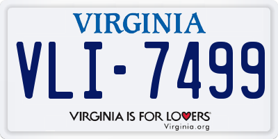 VA license plate VLI7499