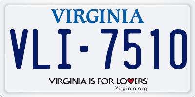 VA license plate VLI7510