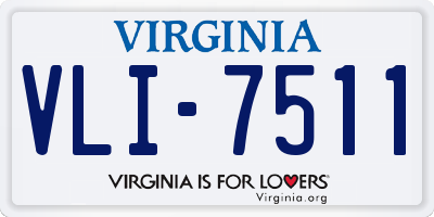 VA license plate VLI7511