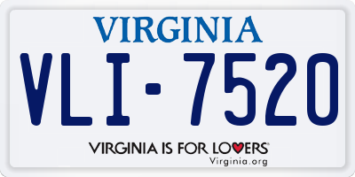VA license plate VLI7520