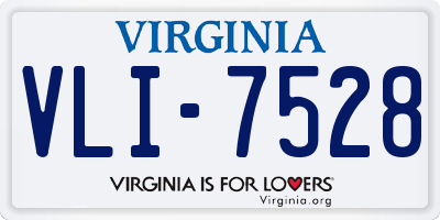VA license plate VLI7528