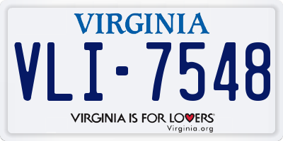 VA license plate VLI7548