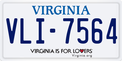 VA license plate VLI7564