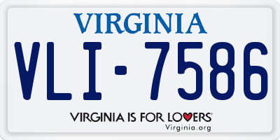 VA license plate VLI7586