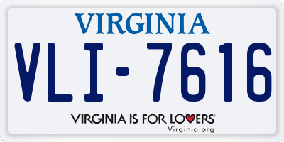 VA license plate VLI7616