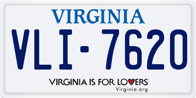VA license plate VLI7620