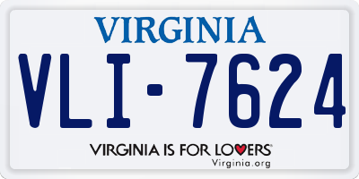 VA license plate VLI7624