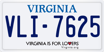 VA license plate VLI7625