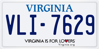 VA license plate VLI7629