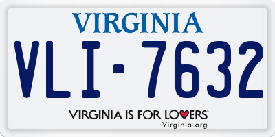 VA license plate VLI7632