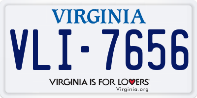 VA license plate VLI7656