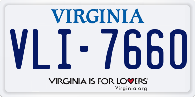 VA license plate VLI7660