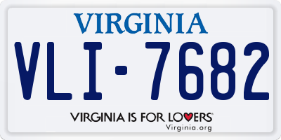 VA license plate VLI7682