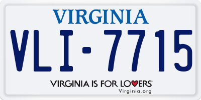 VA license plate VLI7715