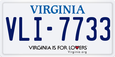 VA license plate VLI7733