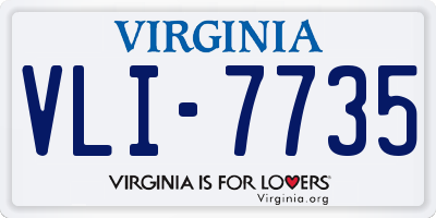 VA license plate VLI7735