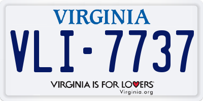 VA license plate VLI7737