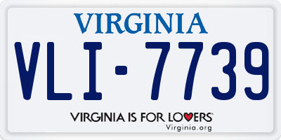 VA license plate VLI7739
