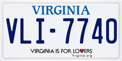 VA license plate VLI7740