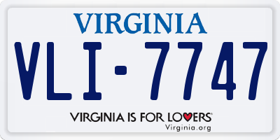 VA license plate VLI7747