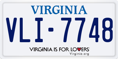 VA license plate VLI7748