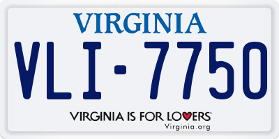 VA license plate VLI7750