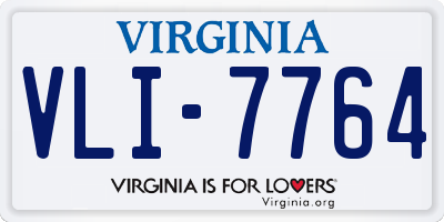 VA license plate VLI7764