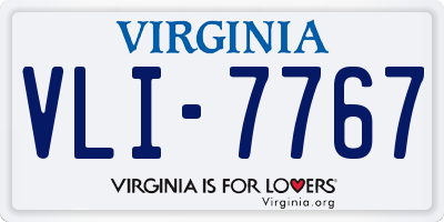 VA license plate VLI7767