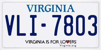 VA license plate VLI7803