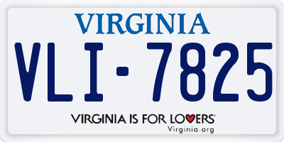 VA license plate VLI7825